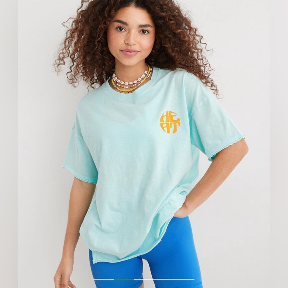 Aerie Graphic Oversized Boyfriend T-Shirt
